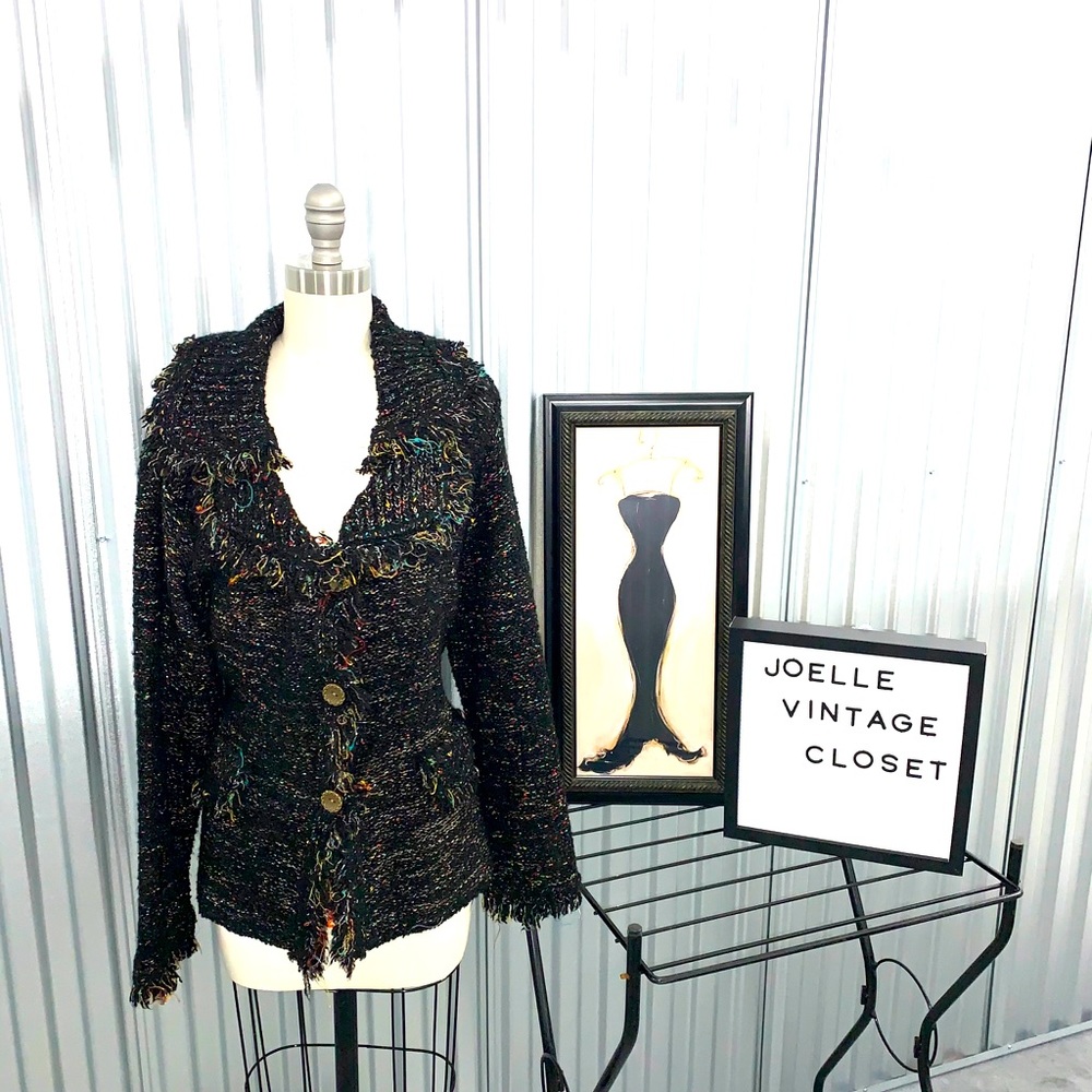 Tweed Like Multicolored Sweater